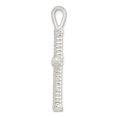 Sterling Silver Twisted Hollow Latin Cross Pendant – view 3