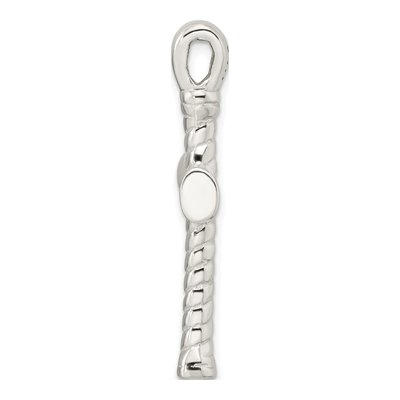 Sterling Silver Twisted Hollow Latin Cross Pendant – view 3