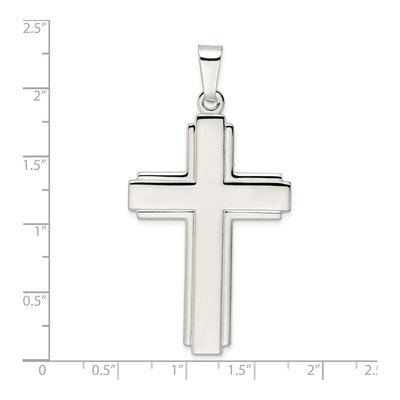Sterling Silver Large Latin Cross Pendant – view 4
