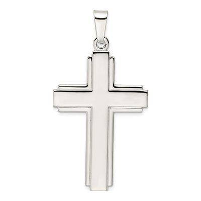 Sterling Silver Large Latin Cross Pendant