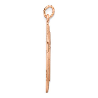 Rose Gold-Plated Sterling Silver Double Cross Pendant – view 3