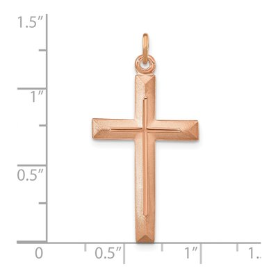 Rose Gold-Plated Sterling Silver Double Cross Pendant – view 4