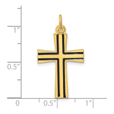 Gold-Plated Sterling Silver Enamel Cross Pendant – view 4
