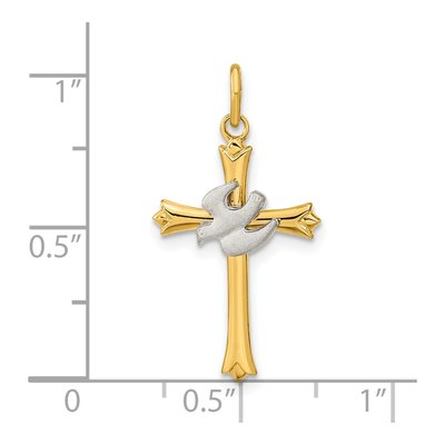 Gold-Plated Sterling Silver Cross Dove Pendant – view 4