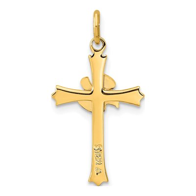 Gold-Plated Sterling Silver Cross Dove Pendant – view 5