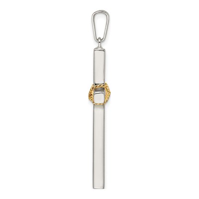 Gold-Plated Sterling Silver Center Cross Pendant – view 3