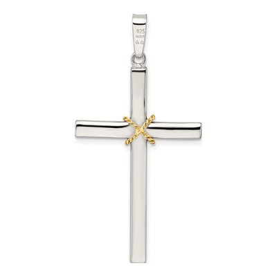 Gold-Plated Sterling Silver Center Cross Pendant – view 5