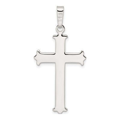 Sterling Silver Fleur de Lis Cross Pendant – view 5