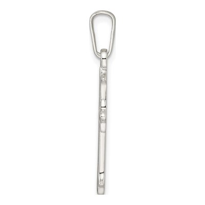 Sterling Silver Fleur de Lis Cross Pendant – view 3