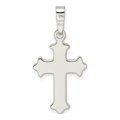 Sterling Silver Fleur de Lis Cross Pendant – view 4