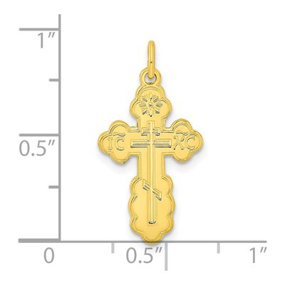 Gold-Plated Sterling Silver Miraculous Symbols Cross Pendant – view 4