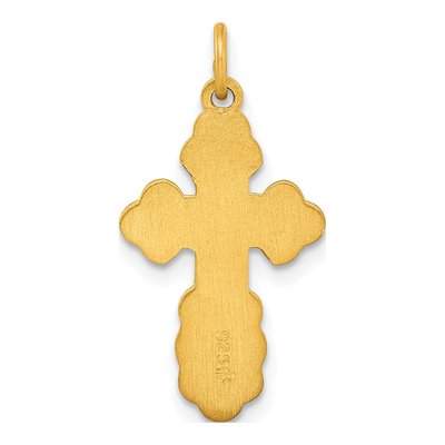 Gold-Plated Sterling Silver Miraculous Symbols Cross Pendant – view 5