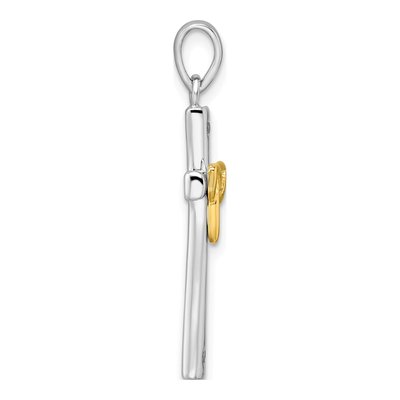 Gold-Plated Sterling Silver CZ Celtic Cross Pendant – view 3