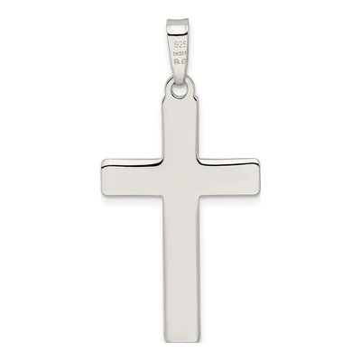 Sterling Silver Diamond-Cut Latin Cross Pendant – view 5