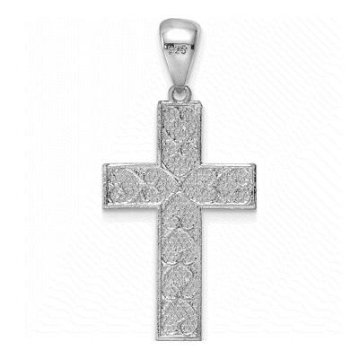 Sterling Silver Diamond-Cut Cross Pendant – view 5
