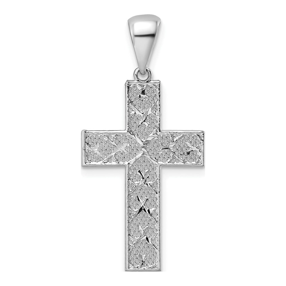 Sterling Silver Diamond-Cut Cross Pendant