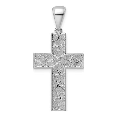 Sterling Silver Diamond-Cut Cross Pendant