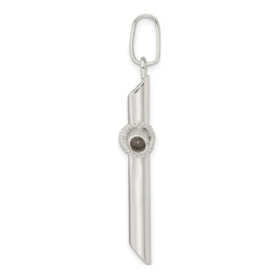 Sterling Silver Hollow Tube Cross Pendant – view 3