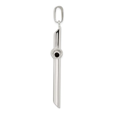 Sterling Silver Hollow Tube Cross Pendant – view 3