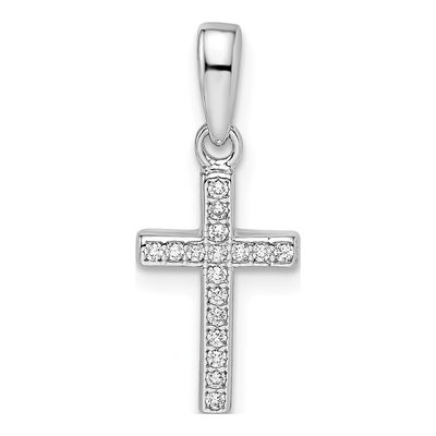Sterling Silver CZ Cross Pendant