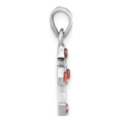 Sterling Silver Crystal Open Cross Pendant – view 3