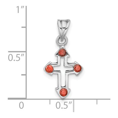 Sterling Silver Crystal Open Cross Pendant – view 4