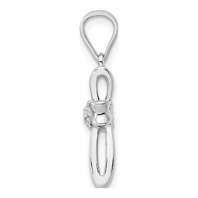 Sterling Silver CZ Cross Pendant – view 3