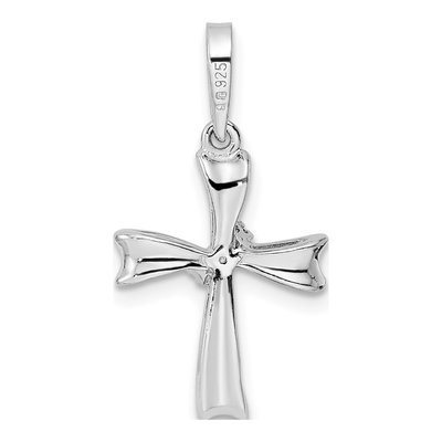Sterling Silver CZ Cross Pendant – view 5