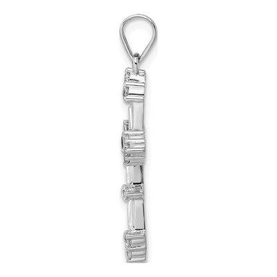 Sterling Silver CZ Cross Pendant – view 3