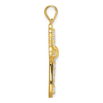 Gold-Plated Sterling Silver CZ Cross Pendant – view 3