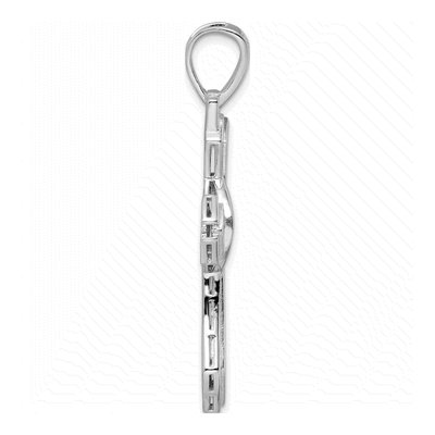 Sterling Silver CZ Cross Pendant – view 3