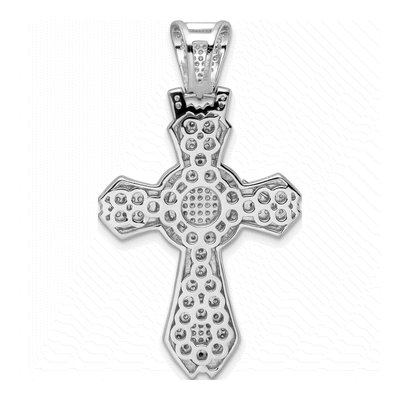 Sterling Silver CZ Cross Pendant – view 5