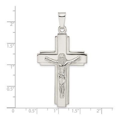 Sterling Silver Large Crucifix Pendant – view 4