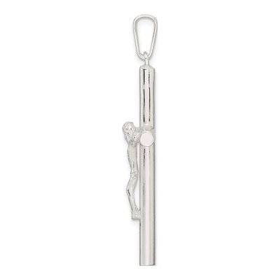 Sterling Silver Large Hollow Crucifix Pendant – view 3