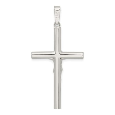 Sterling Silver Large Hollow Crucifix Pendant – view 5