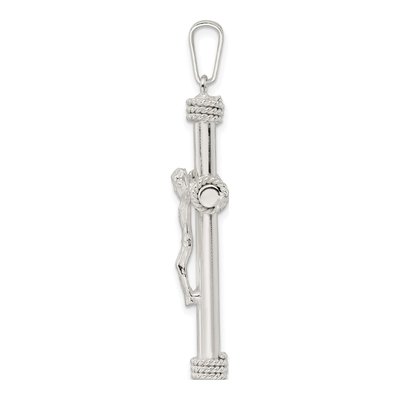 Sterling Silver Hollow Crucifix Pendant – view 3