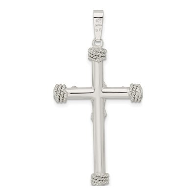 Sterling Silver Hollow Crucifix Pendant – view 5