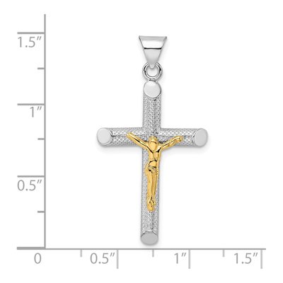 Gold-Plated Sterling Silver Crucifix Pendant – view 4