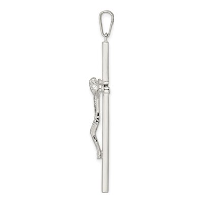 Sterling Silver Large Hollow Crucifix Pendant – view 3