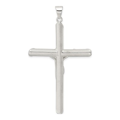 Sterling Silver Tube Crucifix Cross Pendant – view 5