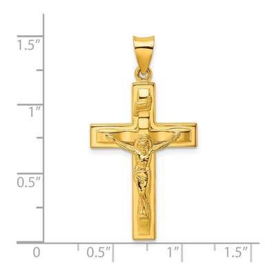 Gold-Plated Sterling Silver INRI Crucifix Pendant – view 4