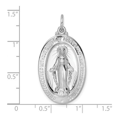 Sterling Silver Miraculous Medal Pendant – view 4