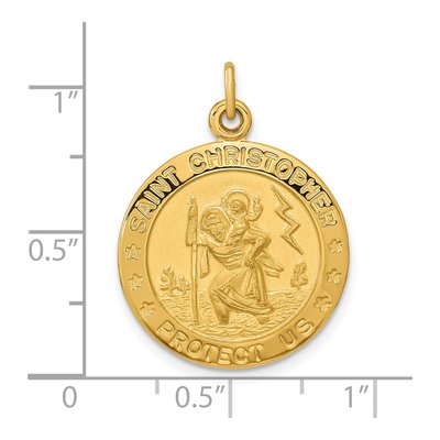 Gold-Plated Sterling Silver Saint Christopher Pendant – view 4