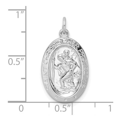 Sterling Silver Saint Christopher Pendant – view 4