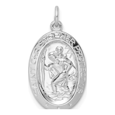 Sterling Silver Saint Christopher Pendant