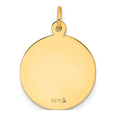 Gold-Plated Sterling Silver Saint Christopher Medal Pendant – view 5