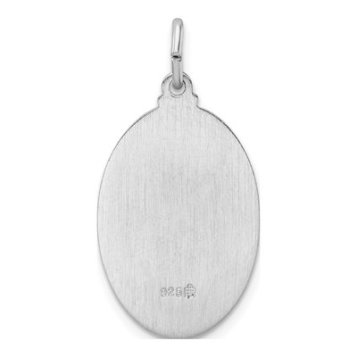 Sterling Silver Oval St Jude Pendant – view 5