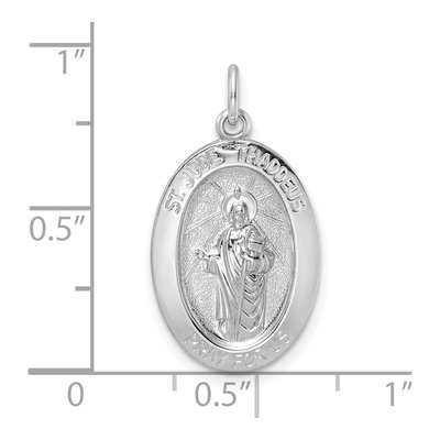 Sterling Silver Saint Jude Pendant – view 4