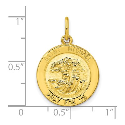 Gold-Plated Sterling Silver Saint Michael Medal Pendant – view 4