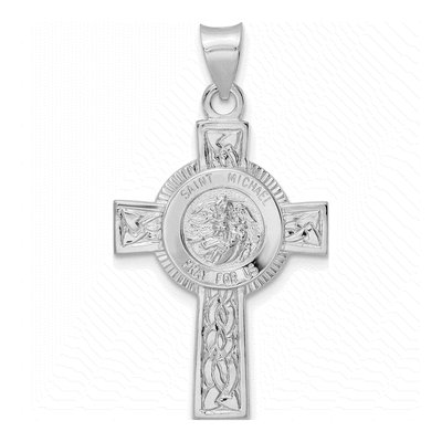 Sterling Silver St Michael Cross Pendant